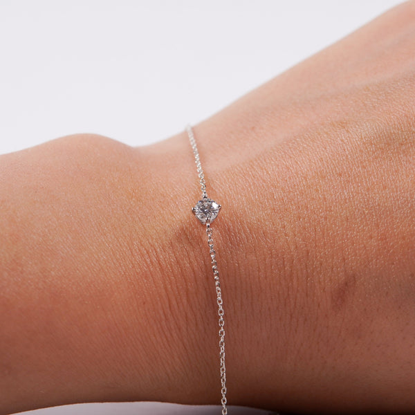 Aria - Silver Round Solitaire Bracelet - MIYAMAproduct_typeSterling Silver