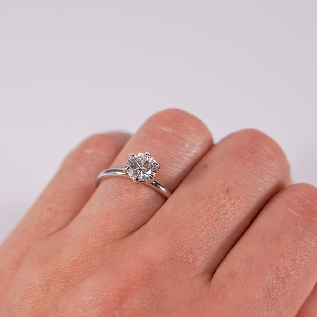 Serena - 6 Claw Round Solitaire Ring