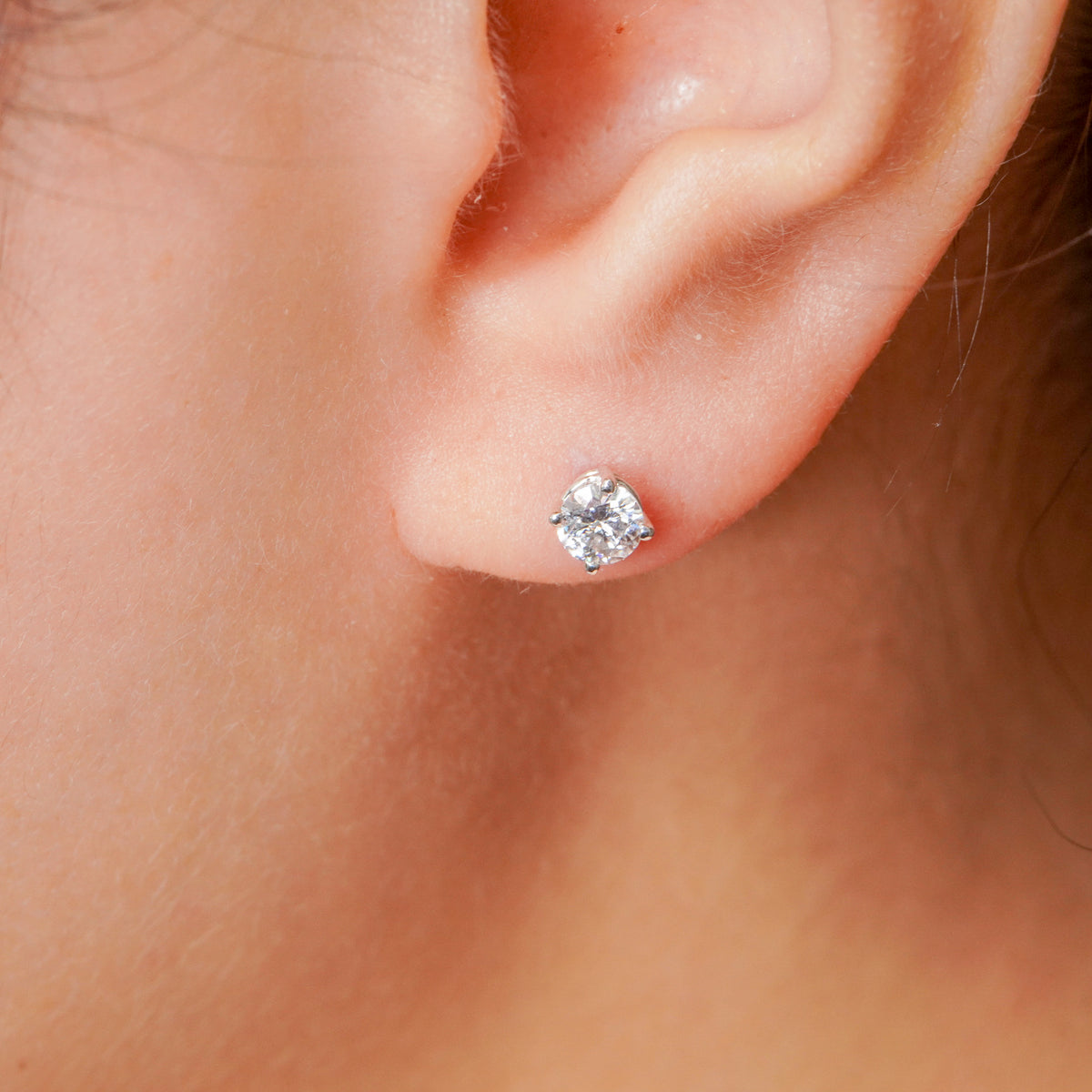 Bella - Silver Stud Earrings