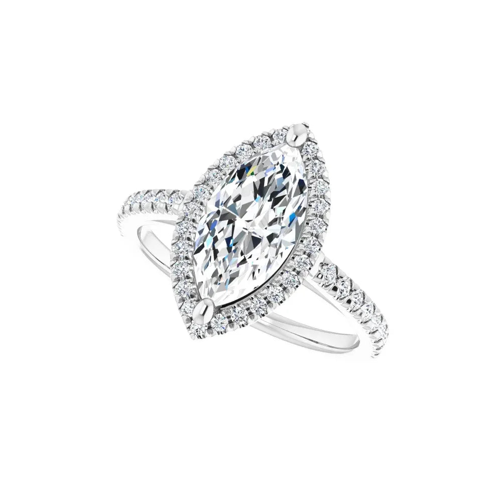 Moissanite Marquise French Rings