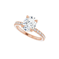 Moissanite Oval French Ring